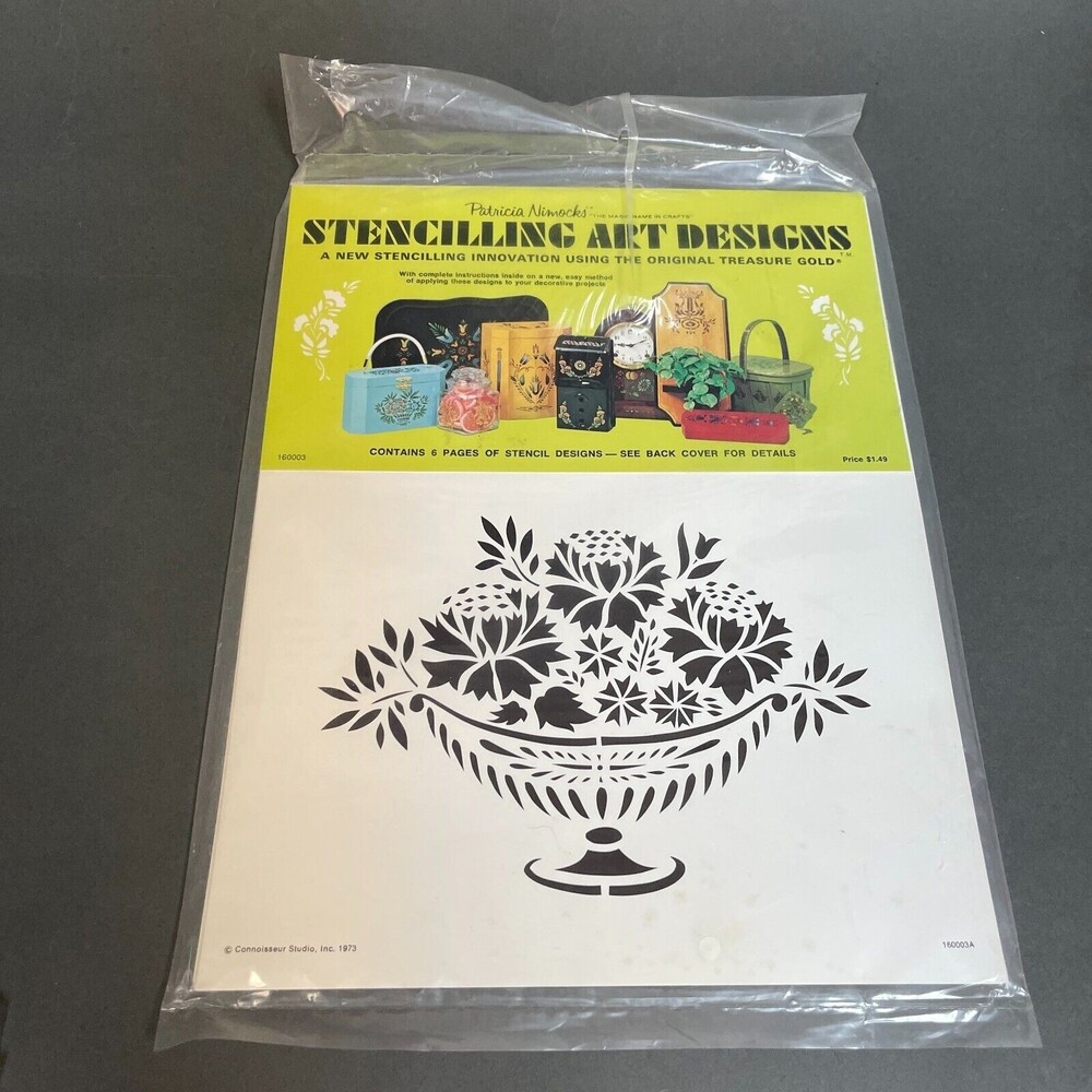 1973 Connoisseur Studio Patricia Nimocks Stencilling Art Designs 6 Stencil Pages